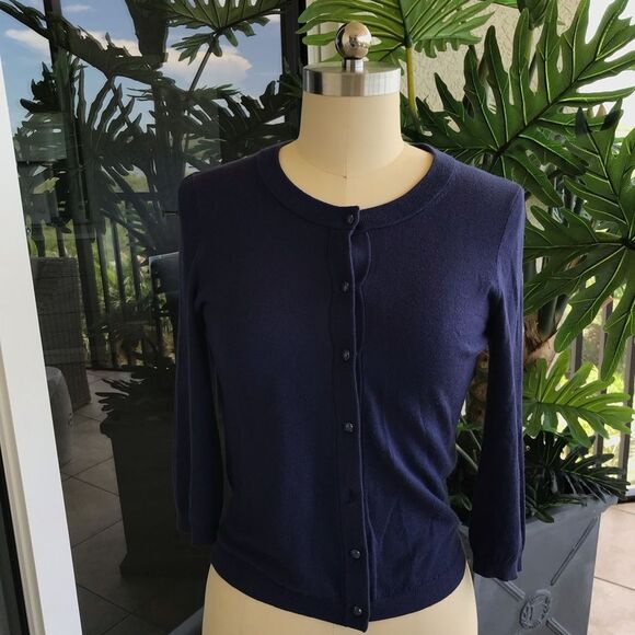 Kate Spade Royal Blue Knit Cardigan - Picture 1 of 7